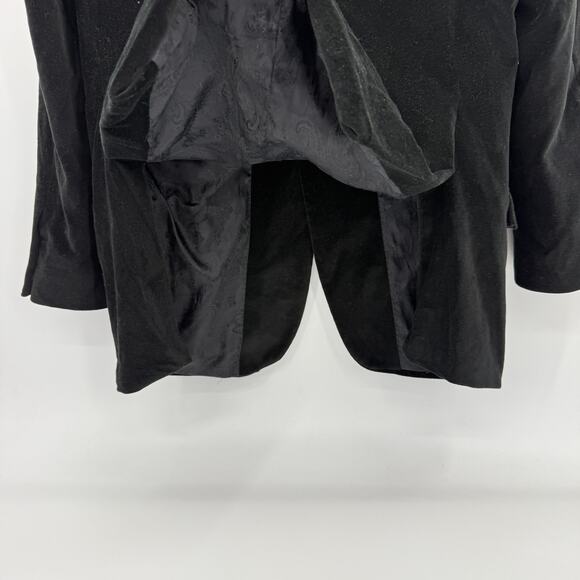 SAMUEL WINDSOR Mens Velvet Single Button Blazer Size 38S Black Regent Jacket - Picture 5 of 11